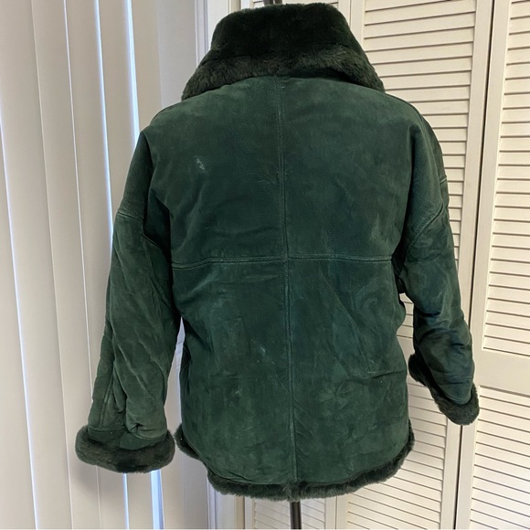 Wilson’s Adventure Bound Green Suede Leather Jacket Size L Women’s - Picture 3 of 5